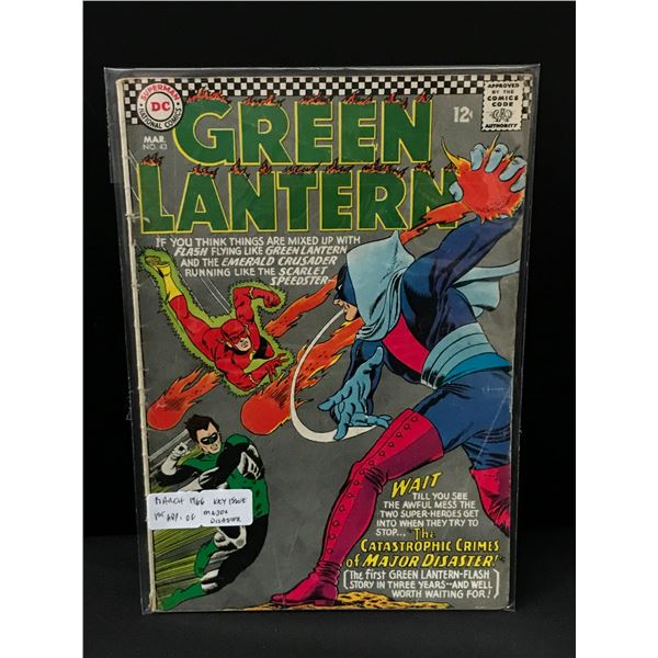 THE GREEN LANTERN #43 (1966) 1ST APP MAJOR DISASTER - DC COMICS