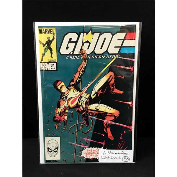 G.I JOE #21 1ST STORMSHADOW SILENCE ISSUE - MARVEL COMICS