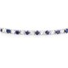 Image 3 : Rhodium Plated 6.87ctw Blue Sapphire and White Topaz Bracelet
