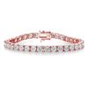 Image 1 : Plated 18KT Rose Gold 18.00ctw Moissanite Bracelet