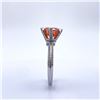 Image 6 : Plated 14KT White Gold 3 Ct VVs1 Bright Orange Moissanite Ring