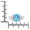 Image 4 : Plated Rhodium 2.65ct Swiss Blue Topaz and Lab Diamond Ring