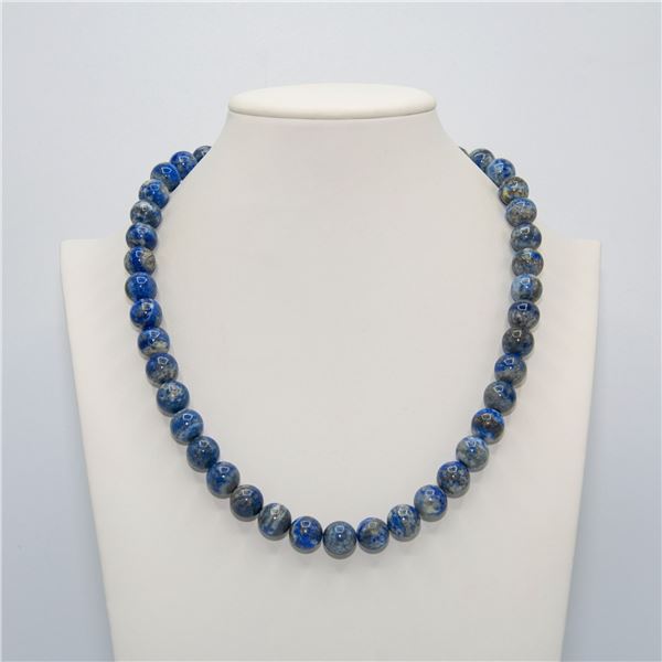 Beautiful natural 667 Cttw Blue Lapis Lazuli Lazuli Necklace