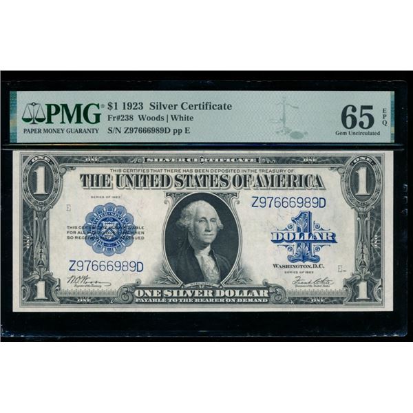 1923 $1 Silver Certificate PMG 65EPQ