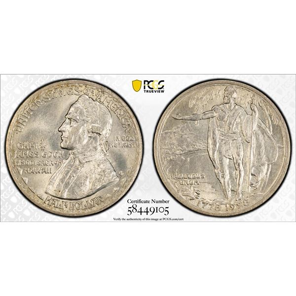 1928 Hawaiian Commemorative Half Dollar PCGS MS62