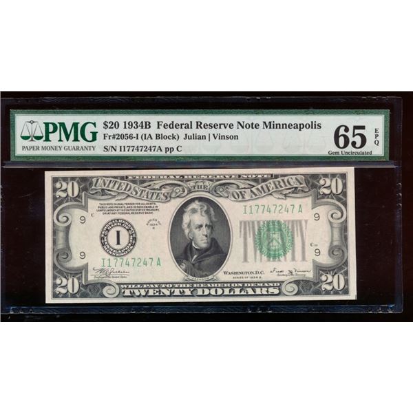 1934B $20 Minneapolis FRN PMG 65EPQ