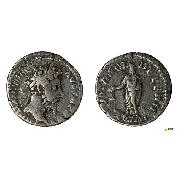 Roman Empire, Marcus Aurelius, Silver Denarius, Rome Mint.