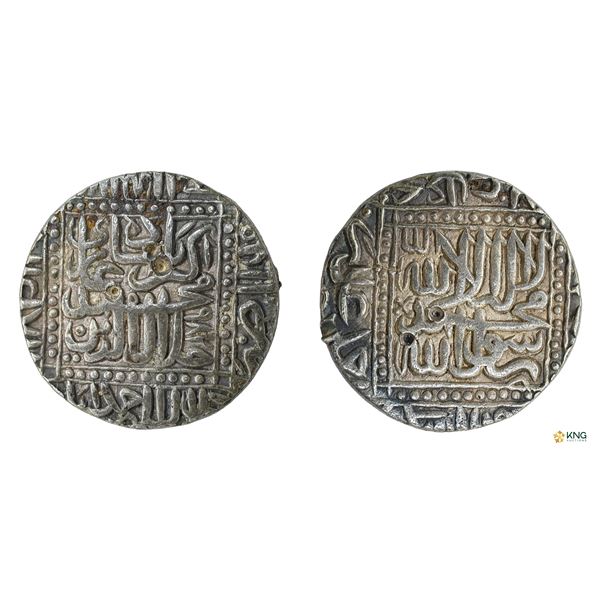 Akbar, Silver Rupee, AH 983, Dar al-Sultanat Ahmedabad Mint.