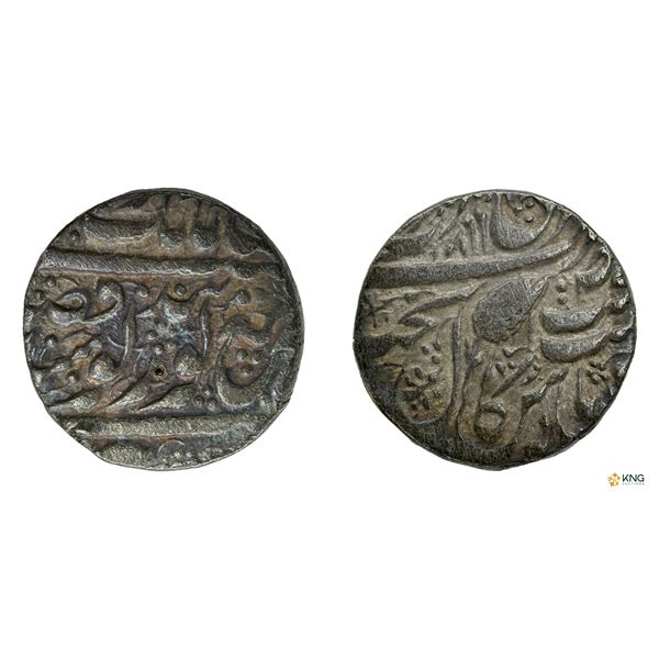 Sikh Empire, Maharaja Ranjit Singh, Silver Nanakshahi Rupee, VS 1866, Sri Amritsar Mint.