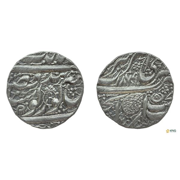 Sikh Empire, Maharaja Ranjit Singh, Silver Nanakshahi Rupee, VS 1879, Sri Amritsar Mint.