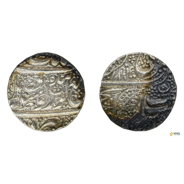 Sikh Empire, Maharaja Ranjit Singh, Silver Nanakshahi Rupee, VS 1884/(18)85, Sri Amritsar Mint.