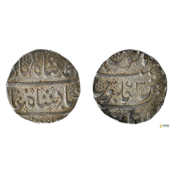 Indo-French, Silver Rupee, AH 1163 / RY 3, Arkat Mint.
