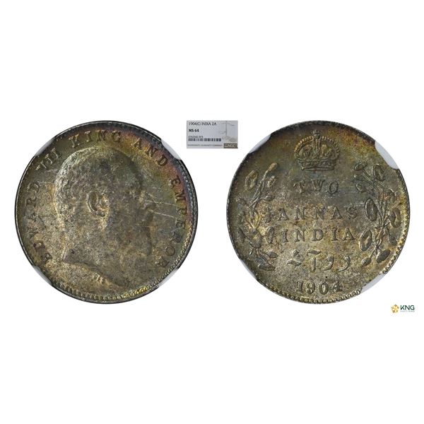 Edward VII, 1904(C), 2Annas , NGC MS64