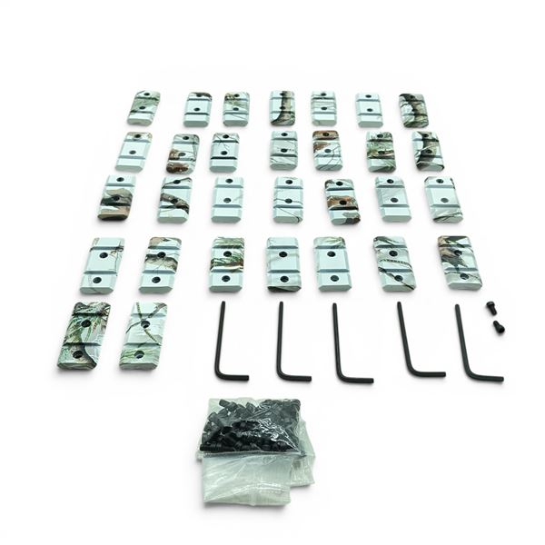 Rail Segments 1 1/2" X 30 in Realtree AP Snow Camo and Hardware with Allen Keys