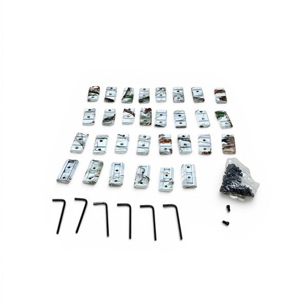 Rail Segments 1 1/2" in Realtree AP Snow Camo X 30 with Hardware and Allen Keys