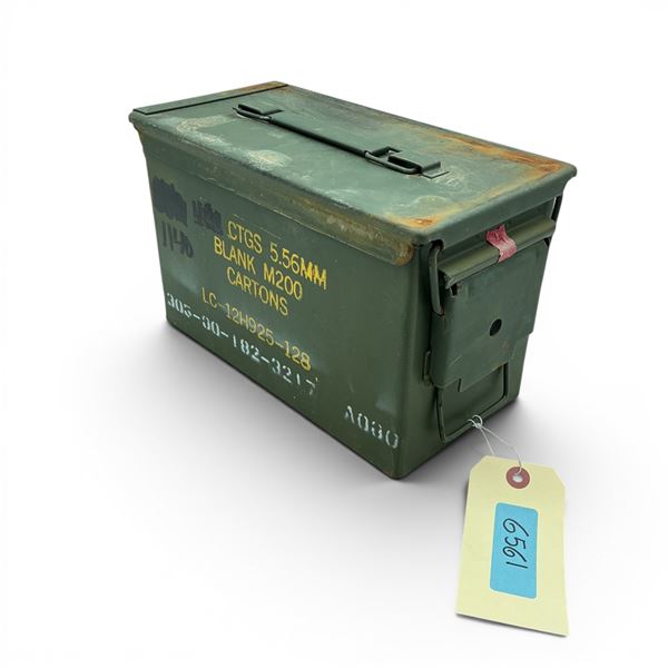 Military Metal Ammo Can, Approx 11" X 7" X 6", ODG