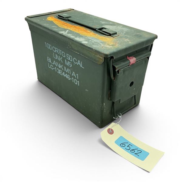 Military Metal Ammo Can, Approx 11" X 7" X 6", ODG
