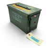 Image 1 : Military Metal Ammo Can, Approx 11" X 7" X 6", ODG