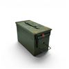 Image 1 : Military Metal Ammo Can, Approx 11" X 7" X 6", ODG