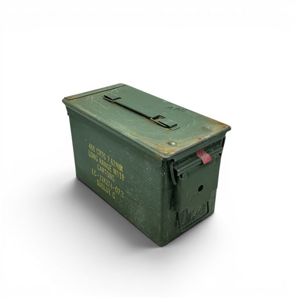 Military Metal Ammo Can, Approx 11" X 7" X 6", ODG