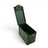 Image 2 : Military Metal Ammo Can, Approx 11" X 7" X 6", ODG