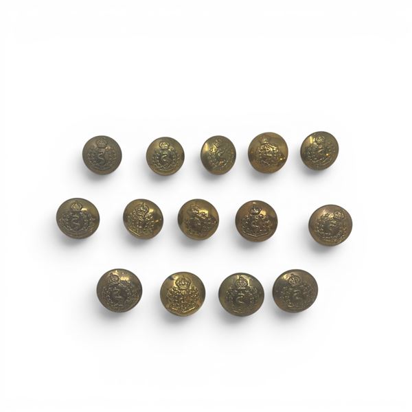 Assorted Royal Canadian Army Medical Corps Buttons X 15