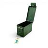 Image 2 : Military Metal Ammo Can, Approx 11" X 7" X 6", ODG