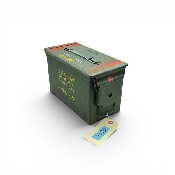 Military Metal Ammo Can, Approx 11" X 7" X 6", ODG