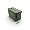 Image 1 : Military Metal Ammo Can, Approx 11" X 7" X 6", ODG