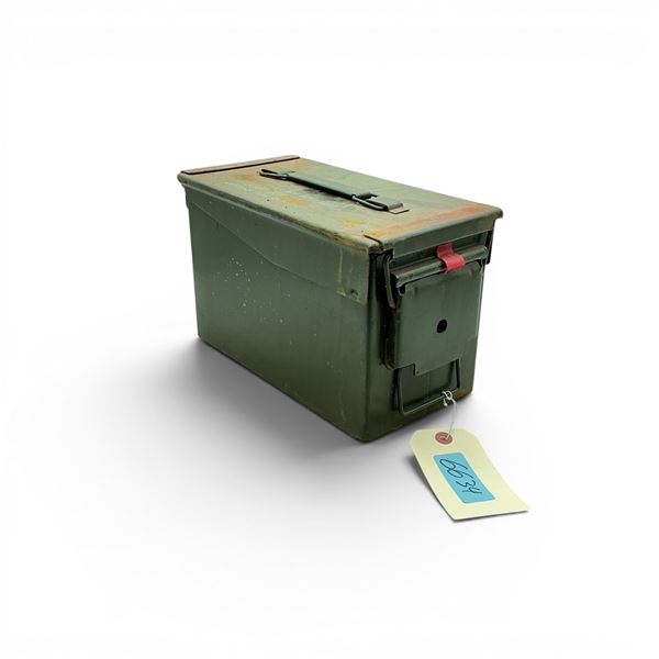 Military Metal Ammo Can, Approx 11" X 7" X 6", ODG