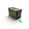 Image 1 : Military Metal Ammo Can, Approx 11" X 7" X 6", ODG