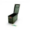 Image 2 : Military Metal Ammo Can, Approx 11" X 7" X 6", ODG