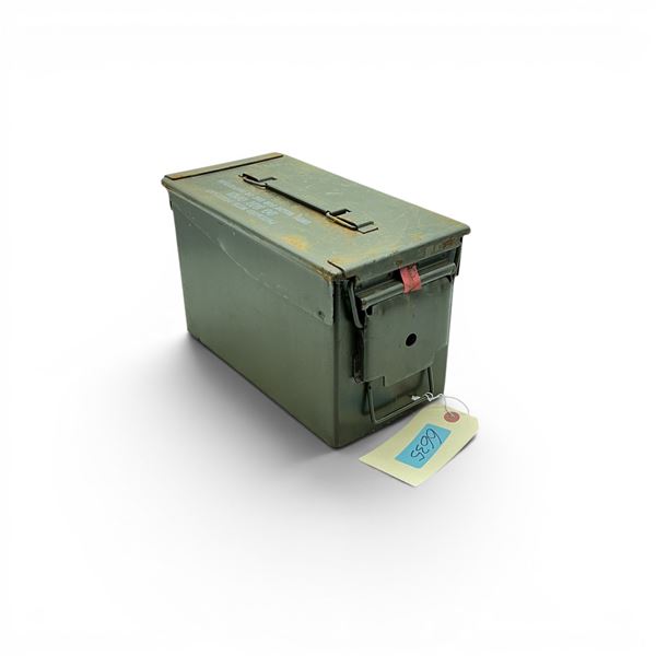 Military Metal Ammo Can, Approx 11" X 7" X 6", ODG