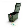 Image 2 : Military Metal Ammo Can, Approx 11" X 7" X 6", ODG