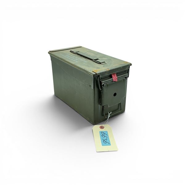Military Metal Ammo Can, Approx 11" X 7" X 6", ODG Has Rust