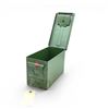 Image 2 : Military Metal Ammo Can, Approx 11" X 7" X 6", ODG