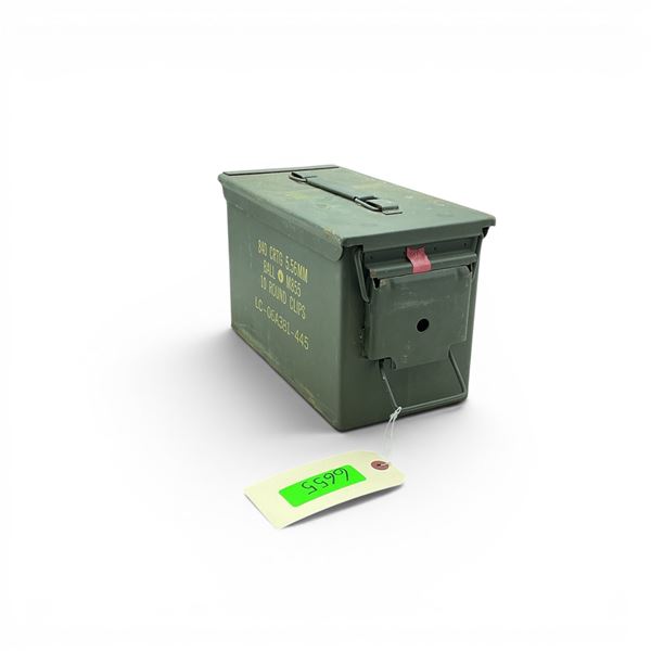 Military Metal Ammo Can, Approx 11" X 7" X 6", ODG