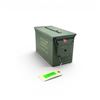 Image 1 : Military Metal Ammo Can, Approx 11" X 7" X 6", ODG