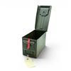 Image 2 : Military Metal Ammo Can, Approx 11" X 7" X 6", ODG