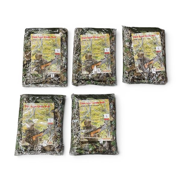 Tree Leaf Camo Suit, Includes Jacket, Pants, Mask and Hat in Size L X 5