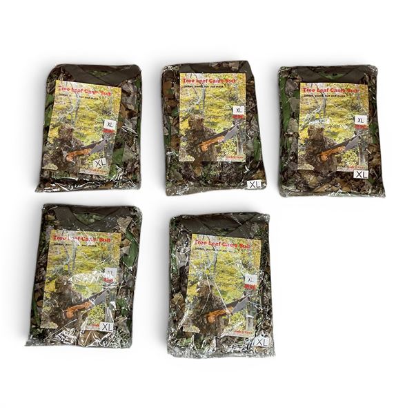Tree Leaf Camo Suit, Includes Jacket, Pants, Mask and Hat in Size XL X 5
