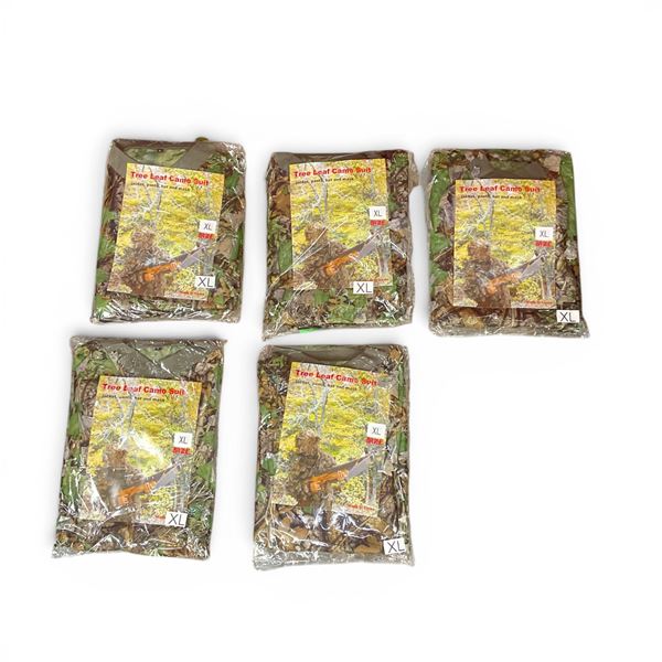 Tree Leaf Camo Suit, Includes Jacket, Pants, Mask and Hat in Size XL X 5