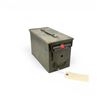 Image 1 : Military Metal Ammo Can, Approx 11" X 7" X 6", ODG