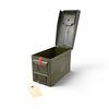 Image 2 : Military Metal Ammo Can, Approx 11" X 7" X 6", ODG