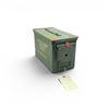 Image 1 : Military Metal Ammo Can, Approx 11" X 7" X 6", ODG
