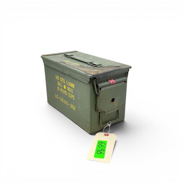 Military Metal Ammo Can, Approx 11" X 7" X 6", ODG