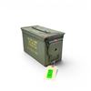 Image 1 : Military Metal Ammo Can, Approx 11" X 7" X 6", ODG