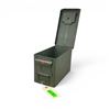 Image 2 : Military Metal Ammo Can, Approx 11" X 7" X 6", ODG