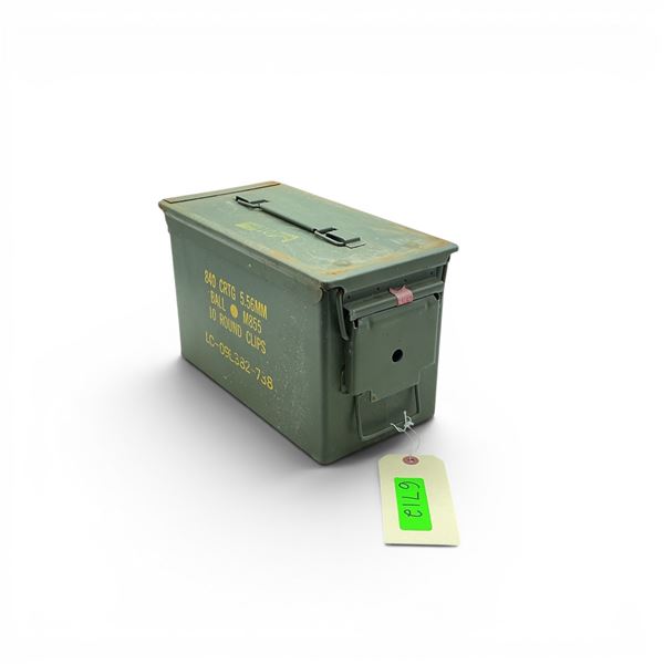 Military Metal Ammo Can, Approx 11" X 7" X 6", ODG