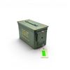 Image 1 : Military Metal Ammo Can, Approx 11" X 7" X 6", ODG